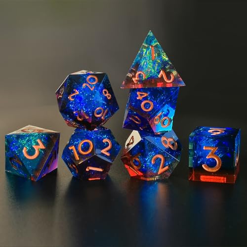 DND Würfel Set 7pcs D4 D6 D8 D10 D% D12 D20 Polyedrische Handgefertigt Kunstharz Scharfkantige D&D Würfel für Dungeons und Dragons Pathfinder Rollenspiele Tischspiele RPG MTG Spiele mit Geschenkbox DND Würfel Set 7pcs D4 D6 D8 D10 D% D12 D20 Polyedrische Handgefertigt Kunstharz Scharfkantige D&D Würfel für Dungeons und Dragons Pathfinder Rollenspiele Tischspiele RPG MTG Spiele mit Geschenkbox von Elifel