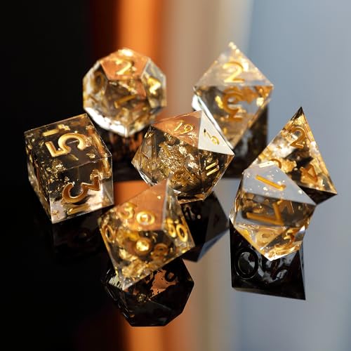 DND Würfel Set 7pcs D4 D6 D8 D10 D% D12 D20 Polyedrische Handgefertigt Kunstharz Scharfkantige D&D Würfel für Dungeons und Dragons Pathfinder Rollenspiele Tischspiele RPG MTG Spiele mit Geschenkbox DND Würfel Set 7pcs D4 D6 D8 D10 D% D12 D20 Polyedrische Handgefertigt Kunstharz Scharfkantige D&D Würfel für Dungeons und Dragons Pathfinder Rollenspiele Tischspiele RPG MTG Spiele mit Geschenkbox von Elifel