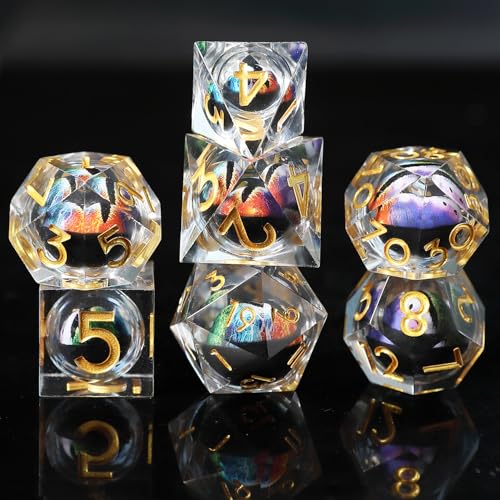 DND Würfel Set Schädel Augapfel Polyedrische Harz Spielwürfel Scharfkantige D&D Rollenspiel-Würfel für Dungeons and Dragons RPG MTG Ttrpg Pathfinder Rollenspiel D20 D12 D10 D8 D6 D4 mit Geschenkbox DND Würfel Set Schädel Augapfel Polyedrische Harz Spielwürfel Scharfkantige D&D Rollenspiel-Würfel für Dungeons and Dragons RPG MTG Ttrpg Pathfinder Rollenspiel D20 D12 D10 D8 D6 D4 mit Geschenkbox von Elifel