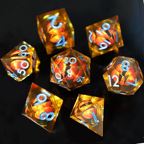 DND Würfel Set Schädel Augapfel Polyedrische Harz Spielwürfel Scharfkantige D&D Rollenspiel-Würfel für Dungeons and Dragons RPG MTG Ttrpg Pathfinder Rollenspiel D20 D12 D10 D8 D6 D4 mit Geschenkbox DND Würfel Set Schädel Augapfel Polyedrische Harz Spielwürfel Scharfkantige D&D Rollenspiel-Würfel für Dungeons and Dragons RPG MTG Ttrpg Pathfinder Rollenspiel D20 D12 D10 D8 D6 D4 mit Geschenkbox von Elifel