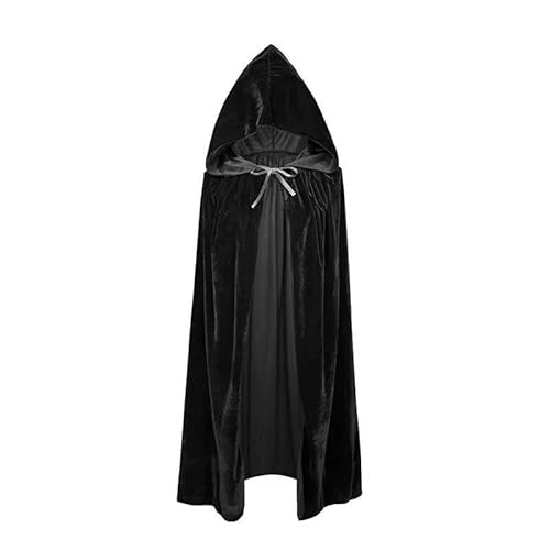 EliphonTowne Frauen Hexe Kostüme - Stand Kragen Schwarzer Kap, Zauberer Hut, Spitze Augenmaske Kits für Halloween Erwachsene weibliche Fancy Cosplay Maskerade Party Karneval von EliphonTowne