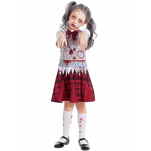 EliphonTowne Girls Blood Drop Costume- Blood Dress ， Halloween Undead Bride Children's Costume， Role Play Girl Party outfit von EliphonTowne