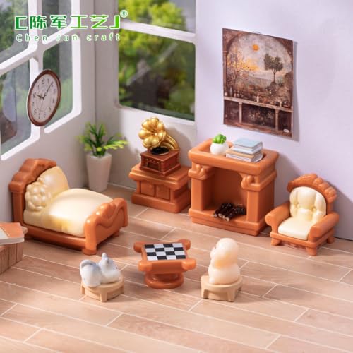 Mini Spielzeug Hausmöbel Set, Hausmöbel Schlafsofa Bett Schrank Stuhl Tisch Spielzeug Mini Spielzeug Hausmöbel Set, Hausmöbel Schlafsofa Bett Schrank Stuhl Tisch Spielzeug von EliphonTowne