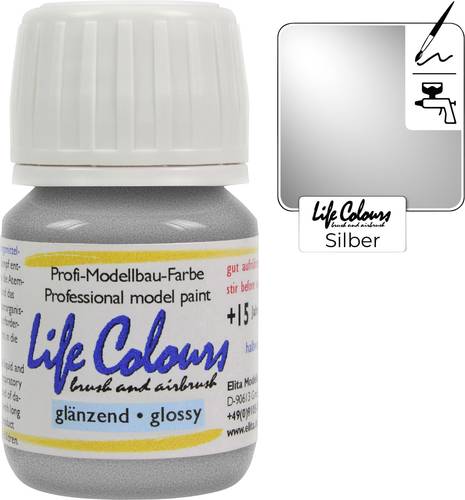 Elita LC000079-HG-015 Modellbau-Farbe Silber (metallic) 15ml von Elita