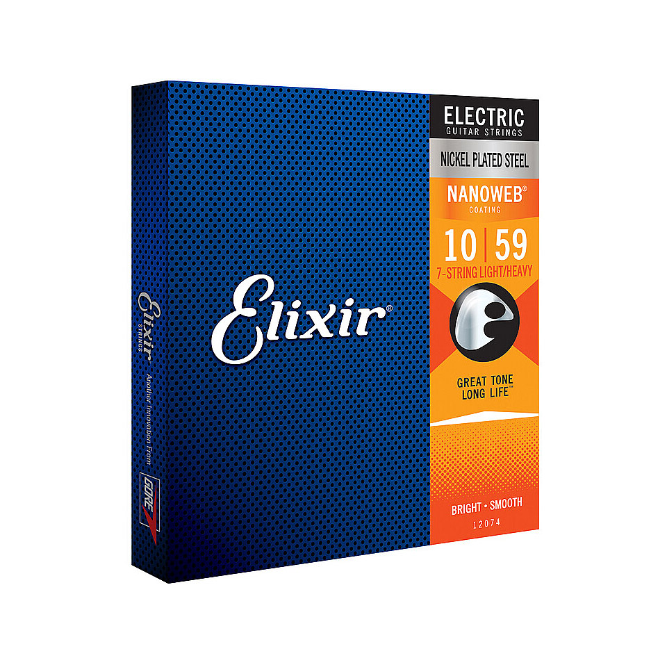 Elixir Nanoweb 7-String Light/Heavy .010-059 Saiten E-Gitarre von Elixir