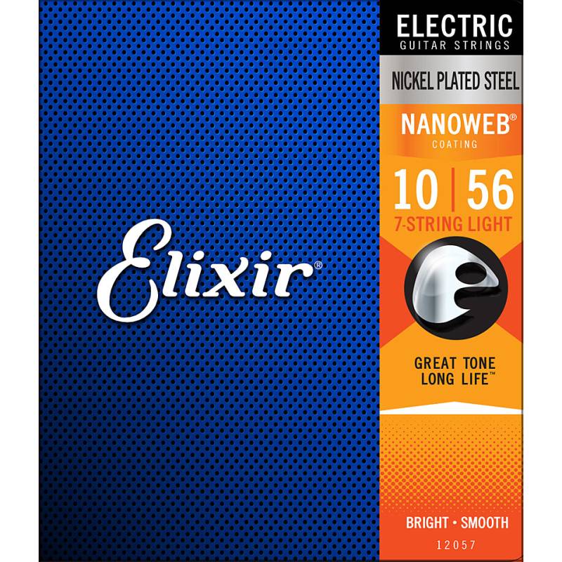 Elixir Nanoweb 7-String Light .010-056 Saiten E-Gitarre von Elixir
