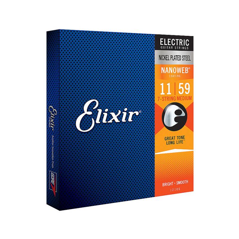 Elixir Nanoweb 7-String Medium .011-059 Saiten E-Gitarre von Elixir