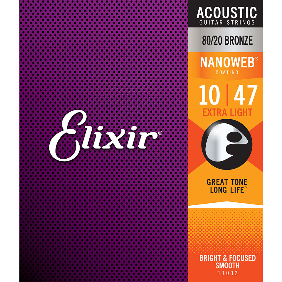 Elixir Nanoweb Bronze Extra Light .010-047 Saiten Westerngitarre von Elixir