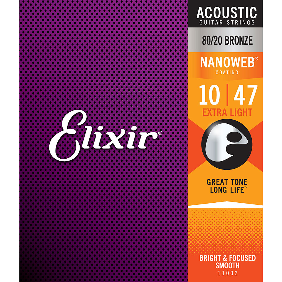 Elixir Nanoweb Bronze Extra Light .010-047 Saiten Westerngitarre Elixir Nanoweb Bronze Extra Light .010-047 Saiten Westerngitarre von Elixir