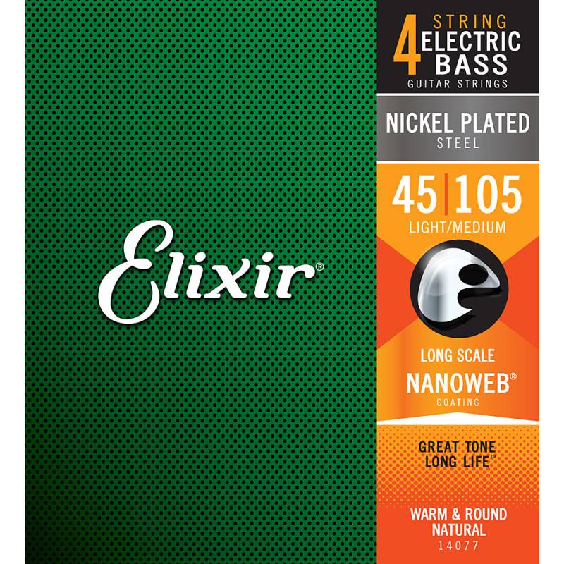 Elixir Nanoweb Light/Medium .045-105 Saiten E-Bass von Elixir