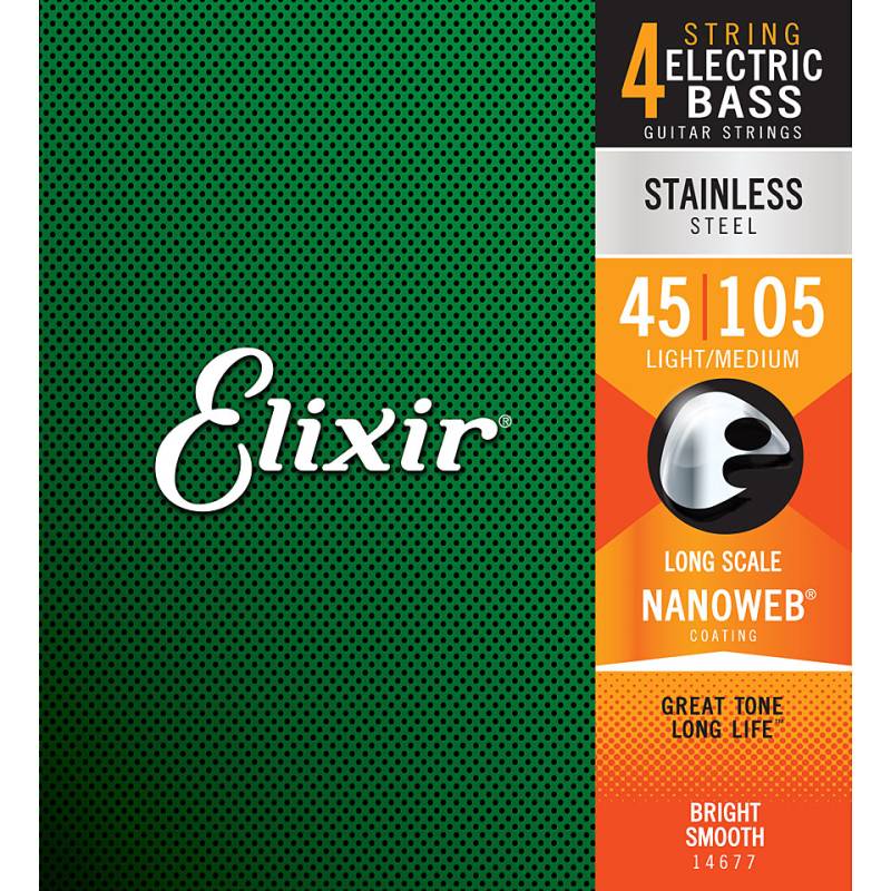 Elixir Nanoweb Medium Long-scale .045-105 Saiten E-Bass von Elixir