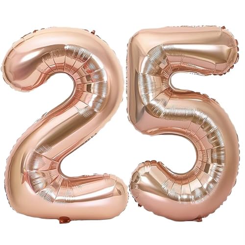 Elizakumi Rosegold Nummer 25 Ballon Luftballon Zahl 25th Ballon Zahl Für Fraue Jungen Männer Mädchen, Geburtstag Helium FolienBallon Zahlenballon 25 Rosegold / 40 Zoll Elizakumi Rosegold Nummer 25 Ballon Luftballon Zahl 25th Ballon Zahl Für Fraue Jungen Männer Mädchen, Geburtstag Helium FolienBallon Zahlenballon 25 Rosegold / 40 Zoll von Elizakumi