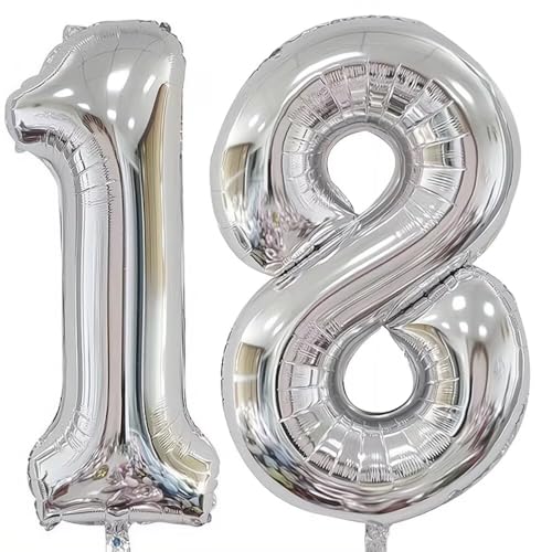 Elizakumi Silber Nummer Ballon 18/81 Luftballon Zahl 18th 81th Ballon Zahl Für Fraue Jungen Männer Mädchen, Geburtstag Helium FolienBallon Zahlenballon 18/81 Silber / 40 Zoll Elizakumi Silber Nummer Ballon 18/81 Luftballon Zahl 18th 81th Ballon Zahl Für Fraue Jungen Männer Mädchen, Geburtstag Helium FolienBallon Zahlenballon 18/81 Silber / 40 Zoll von Elizakumi