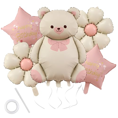 Daisy Bären Set, Ballondekoration, Bär Aluminiumfolienballon, Vintage Daisy Ballon, Jungen Mädchen Dekoration, Kindergeburtstags Ballonset, Karnevalsdekoration Daisy Bären Set, Ballondekoration, Bär Aluminiumfolienballon, Vintage Daisy Ballon, Jungen Mädchen Dekoration, Kindergeburtstags Ballonset, Karnevalsdekoration von Elkuaie