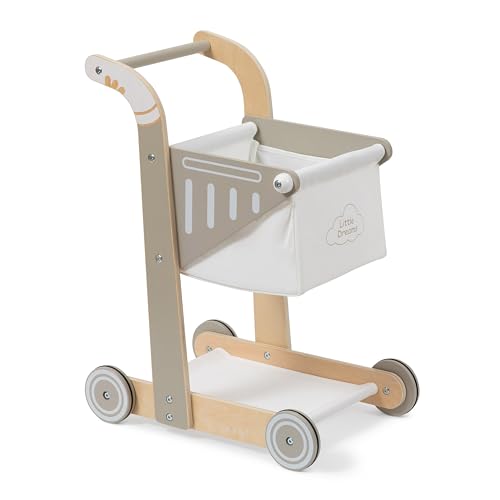 Einkaufswagen SHOPPY aus Holz für Kinder (Schlamm) von Ella & Piet