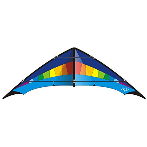 Elliot 1010510 Stuntkite/Allrounder Strahlenstrom mit Geschwindigkeit, Regenbogen/Blau, RTF von Elliot