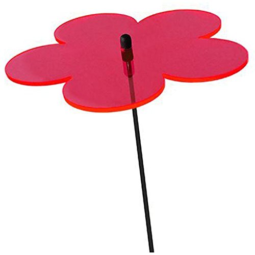 elliot 1019093 Elliot Lichtzauber 1019093 Sonnenfänger-Blume mini, 3 cm, inkl. 15 cm Stab, rot von Elliot