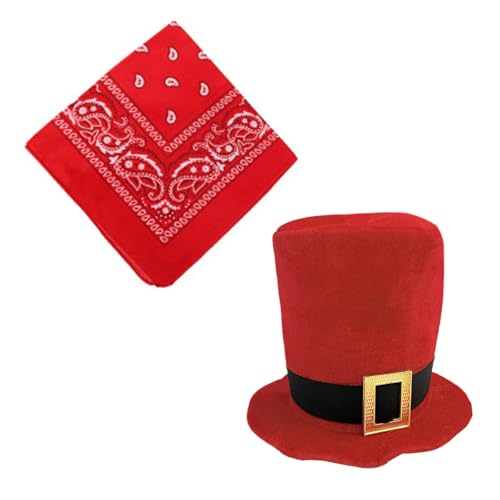 Elnwnnkc Weihnachtsmannmütze und Bandana-Set für Erwachsene, Uni, Stoffschnallen, Gürtel, Weihnachtsmützen, Festival, Urlaub, Mützen, Kostüm-Zubehör Elnwnnkc Weihnachtsmannmütze und Bandana-Set für Erwachsene, Uni, Stoffschnallen, Gürtel, Weihnachtsmützen, Festival, Urlaub, Mützen, Kostüm-Zubehör von Elnwnnkc