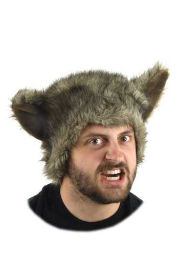 Elope Werewolfmütze für Erwachsene, Kunstfell, Grau, Unisex, Passend für Köpfe bis 59,7 cm, Halloween, Mütze, Kostümkopfbedeckung, Herren, Jungen Elope Werewolfmütze für Erwachsene, Kunstfell, Grau, Unisex, Passend für Köpfe bis 59,7 cm, Halloween, Mütze, Kostümkopfbedeckung, Herren, Jungen von Elope