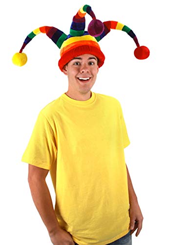 Elope Rainbow Wacky Jester Plush Hat Standard von Elope