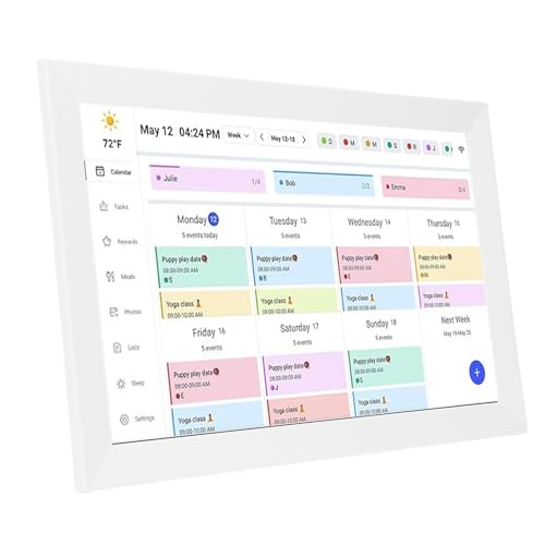Elprico 15,6 -Zoll -digitaler Kalender, WLAN -Wandplaner mit 1080p -Touchscreen, Interactive Chore -Diagramm für die Familienorganisation (EU-Stecker) von Elprico
