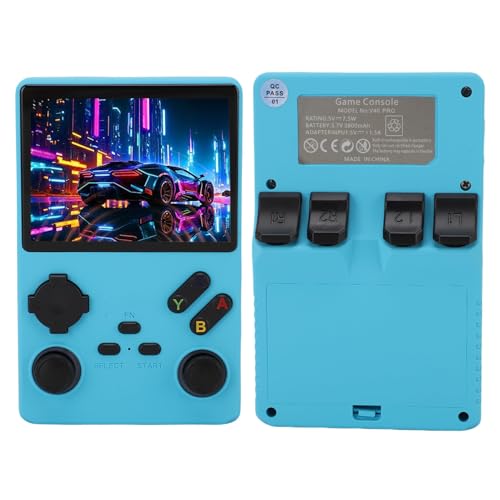 Elprico Retro Handheld Game Console, 3,5 -Zoll -Bildschirm Tragbarer Videospielspieler mit 256 GB Speicher für Reisespiele (Himmelblau) von Elprico