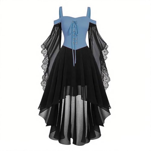 Elsa Keith Damen Mittelalter Gothic Kleider Vintage Kostüm mit Trompetenärmel Schmetterlingsärmeln Traditionelles Irisches Renaissance Kleid für Halloween Karneval Cosplay Festliche Parties Elsa Keith Damen Mittelalter Gothic Kleider Vintage Kostüm mit Trompetenärmel Schmetterlingsärmeln Traditionelles Irisches Renaissance Kleid für Halloween Karneval Cosplay Festliche Parties von Elsa Keith