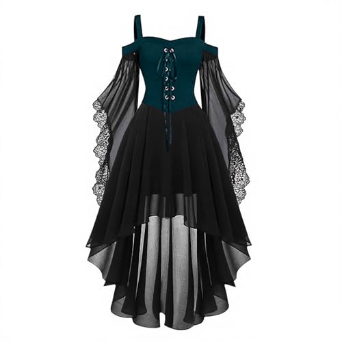 Elsa Keith Damen Mittelalter Gothic Kleider Vintage Kostüm mit Trompetenärmel Schmetterlingsärmeln Traditionelles Irisches Renaissance Kleid für Halloween Karneval Cosplay Festliche Parties Elsa Keith Damen Mittelalter Gothic Kleider Vintage Kostüm mit Trompetenärmel Schmetterlingsärmeln Traditionelles Irisches Renaissance Kleid für Halloween Karneval Cosplay Festliche Parties von Elsa Keith