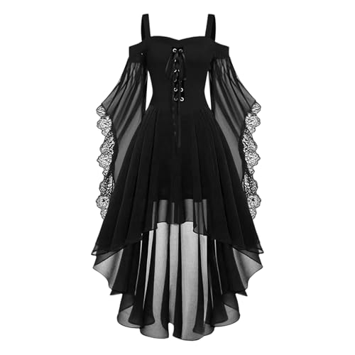 Elsa Keith Damen Mittelalter Gothic Kleider Vintage Kostüm mit Trompetenärmel Schmetterlingsärmeln Traditionelles Irisches Renaissance Kleid für Halloween Karneval Cosplay Festliche Parties Elsa Keith Damen Mittelalter Gothic Kleider Vintage Kostüm mit Trompetenärmel Schmetterlingsärmeln Traditionelles Irisches Renaissance Kleid für Halloween Karneval Cosplay Festliche Parties von Elsa Keith