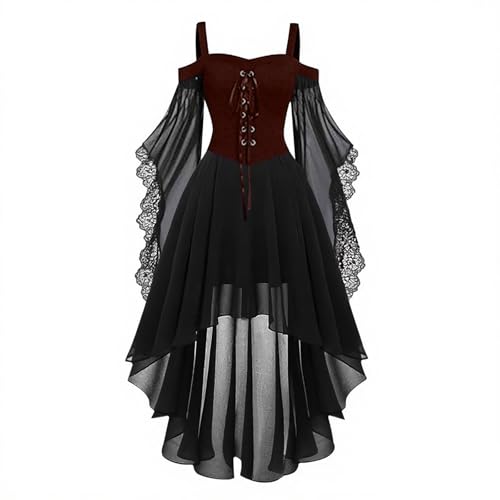 Elsa Keith Damen Mittelalter Gothic Kleider Vintage Kostüm mit Trompetenärmel Schmetterlingsärmeln Traditionelles Irisches Renaissance Kleid für Halloween Karneval Cosplay Festliche Parties Elsa Keith Damen Mittelalter Gothic Kleider Vintage Kostüm mit Trompetenärmel Schmetterlingsärmeln Traditionelles Irisches Renaissance Kleid für Halloween Karneval Cosplay Festliche Parties von Elsa Keith