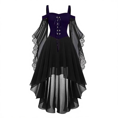 Elsa Keith Damen Mittelalter Gothic Kleider Vintage Kostüm mit Trompetenärmel Schmetterlingsärmeln Traditionelles Irisches Renaissance Kleid für Halloween Karneval Cosplay Festliche Parties Elsa Keith Damen Mittelalter Gothic Kleider Vintage Kostüm mit Trompetenärmel Schmetterlingsärmeln Traditionelles Irisches Renaissance Kleid für Halloween Karneval Cosplay Festliche Parties von Elsa Keith