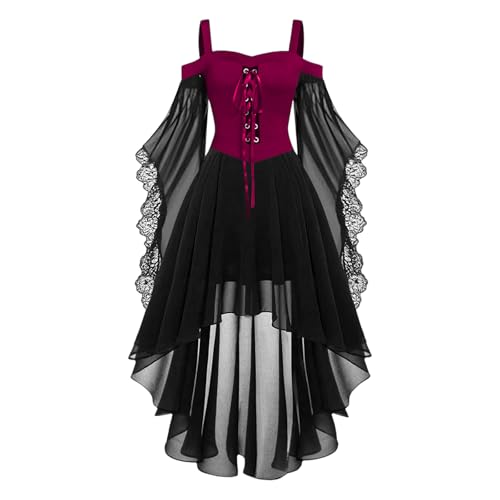 Elsa Keith Damen Mittelalter Gothic Kleider Vintage Kostüm mit Trompetenärmel Schmetterlingsärmeln Traditionelles Irisches Renaissance Kleid für Halloween Karneval Cosplay Festliche Parties Elsa Keith Damen Mittelalter Gothic Kleider Vintage Kostüm mit Trompetenärmel Schmetterlingsärmeln Traditionelles Irisches Renaissance Kleid für Halloween Karneval Cosplay Festliche Parties von Elsa Keith