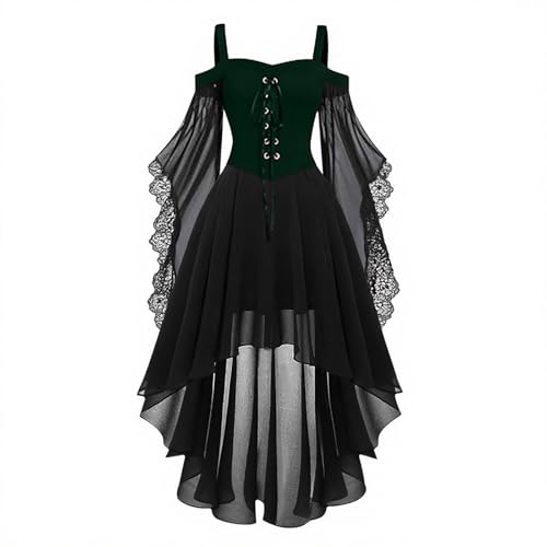 Elsa Keith Damen Mittelalter Gothic Kleider Vintage Kostüm mit Trompetenärmel Schmetterlingsärmeln Traditionelles Irisches Renaissance Kleid für Halloween Karneval Cosplay Festliche Parties Elsa Keith Damen Mittelalter Gothic Kleider Vintage Kostüm mit Trompetenärmel Schmetterlingsärmeln Traditionelles Irisches Renaissance Kleid für Halloween Karneval Cosplay Festliche Parties von Elsa Keith