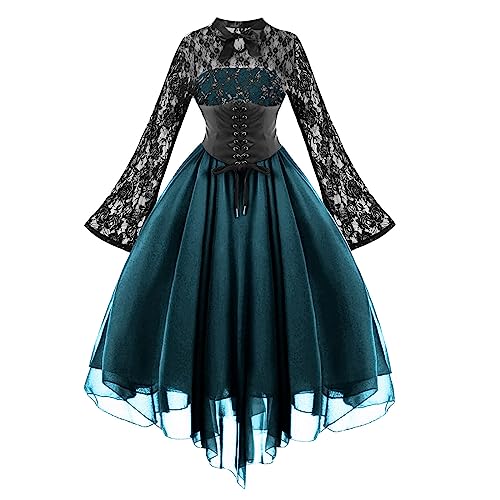 Halloween Kostüm Damen Gothic Kleid Vampir Cosplay Kostüm Steampunk Samtkleid Langarm Spitze Partykleid Y2K A Linie Minikleid Fairy Grunge Halloween Kostüm Gotisch Oberteile Halloween Kostüm Damen Gothic Kleid Vampir Cosplay Kostüm Steampunk Samtkleid Langarm Spitze Partykleid Y2K A Linie Minikleid Fairy Grunge Halloween Kostüm Gotisch Oberteile von Elsa Keith
