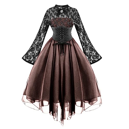 Halloween Kostüm Damen Gothic Kleid Vampir Cosplay Kostüm Steampunk Samtkleid Langarm Spitze Partykleid Y2K A Linie Minikleid Fairy Grunge Halloween Kostüm Gotisch Oberteile Halloween Kostüm Damen Gothic Kleid Vampir Cosplay Kostüm Steampunk Samtkleid Langarm Spitze Partykleid Y2K A Linie Minikleid Fairy Grunge Halloween Kostüm Gotisch Oberteile von Elsa Keith
