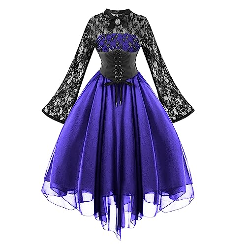 Halloween Kostüm Damen Gothic Kleid Vampir Cosplay Kostüm Steampunk Samtkleid Langarm Spitze Partykleid Y2K A Linie Minikleid Fairy Grunge Halloween Kostüm Gotisch Oberteile Halloween Kostüm Damen Gothic Kleid Vampir Cosplay Kostüm Steampunk Samtkleid Langarm Spitze Partykleid Y2K A Linie Minikleid Fairy Grunge Halloween Kostüm Gotisch Oberteile von Elsa Keith