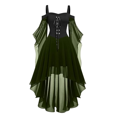 Halloween Kostüm Damen Gothic Vintage Kleid Mittelalter Gebundene Taille Hexenkostüm Vampir Renaissance Trompetenärmel Kleider Elegante Partykleid Luftige Freizeitkleid Einfarbig Wickelkleid Halloween Kostüm Damen Gothic Vintage Kleid Mittelalter Gebundene Taille Hexenkostüm Vampir Renaissance Trompetenärmel Kleider Elegante Partykleid Luftige Freizeitkleid Einfarbig Wickelkleid von Elsa Keith