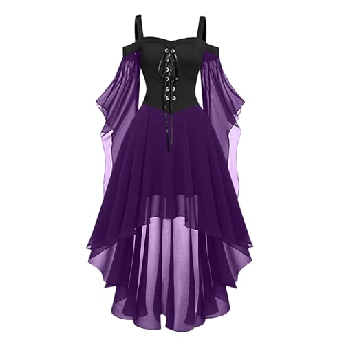 Halloween Kostüm Damen Gothic Vintage Kleid Mittelalter Gebundene Taille Hexenkostüm Vampir Renaissance Trompetenärmel Kleider Elegante Partykleid Luftige Freizeitkleid Einfarbig Wickelkleid Halloween Kostüm Damen Gothic Vintage Kleid Mittelalter Gebundene Taille Hexenkostüm Vampir Renaissance Trompetenärmel Kleider Elegante Partykleid Luftige Freizeitkleid Einfarbig Wickelkleid von Elsa Keith