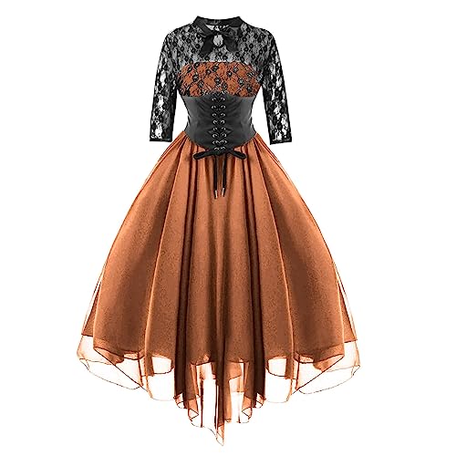 Mittelalter Kleid Damen Mittelalterliches Renaissance Kostümkleid Steampunk A-Linie Kleider Spitzen Vintage Gothic Kleidung viktorianisches Halloween Vintage Kleider Elegant Partykleid Mittelalter Kleid Damen Mittelalterliches Renaissance Kostümkleid Steampunk A-Linie Kleider Spitzen Vintage Gothic Kleidung viktorianisches Halloween Vintage Kleider Elegant Partykleid von Elsa Keith