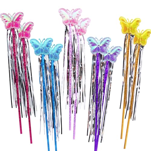 Elsqolro 30 Stück Schmetterling Fee Zauberstab Frühling Zauberstäbe für Dress Up Prinzessin Kostüm Rollenspiel Requisiten Schmetterling Zauberstab Stick für Geburtstag Halloween Weihnachten Party Elsqolro 30 Stück Schmetterling Fee Zauberstab Frühling Zauberstäbe für Dress Up Prinzessin Kostüm Rollenspiel Requisiten Schmetterling Zauberstab Stick für Geburtstag Halloween Weihnachten Party von Elsqolro