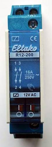 Eltako R12-200-12V Schaltrelais Nennspannung: 12V Schaltstrom (max.): 8A 2 Schließer 1St. von Eltako