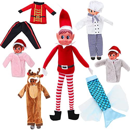 Elves Behavin' Badly Naughty Elf Plüschtier mit Outfit – Naughty Elf Costumes – Silly Elves Accessoires von Elves Behavin' Badly