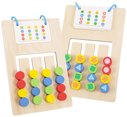 Montessori Spielzeug ab 3 4 5 6 7 Jahre Junge Mädchen, Holzspielzeug Sortierspiel, Spielzeug zum Zuordnen von Farben und Formen von Elvozvets