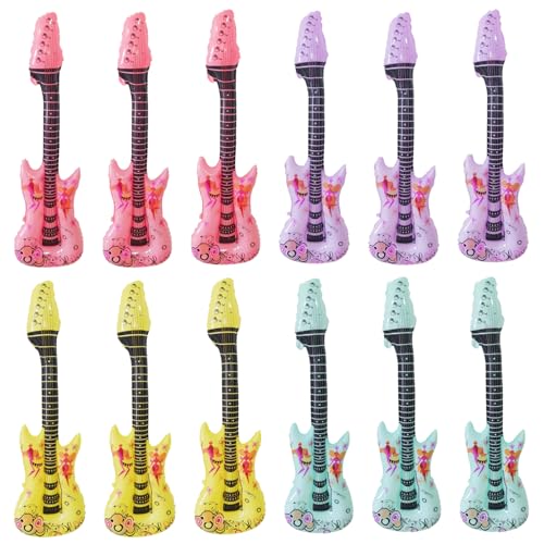 Embhlitfe 12 Stück Aufblasbare Gitarre,Aufblasbares Musikinstrument Aufblasbare Rockgitarre Rockstar Spielzeug,Aufblasbare Party Requisiten für Kinder Erwachsene Party Dekoration Embhlitfe 12 Stück Aufblasbare Gitarre,Aufblasbares Musikinstrument Aufblasbare Rockgitarre Rockstar Spielzeug,Aufblasbare Party Requisiten für Kinder Erwachsene Party Dekoration von Embhlitfe