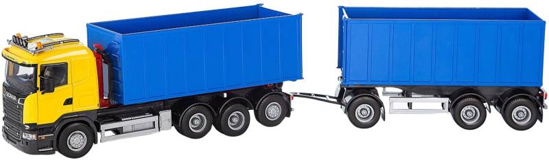 Emek Scania Hakenlader mit Anhänger, Gelb von Emek
