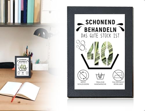 Emezddo 40. Geburtstagskarte,Schonend Behandeln Witzige 40. Geburtstag Bilderrahmen,verwendet für Freunde Familie Frauen Männer Schlafzimmer,Wohnzimmer,Computertisch von Emezddo