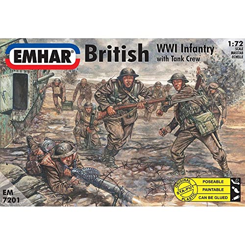 Emhar EM7201 Figur-1/72 WWI Britische Infanterieund Panzerbesatzung Emhar EM7201 Figur-1/72 WWI Britische Infanterieund Panzerbesatzung von Emhar Models