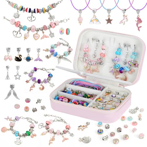 Emibele Armband-Bastelset Für Mädchen, 120 PCS Schmuck-Bastelset DIY Kunst Handwerk Spielzeug Mit Tragbarer Schmuck-Box Für Mädchen 5-12, Geschenke Für Teenager-Mädchen Zu Geburtstag Weihnachten Emibele Armband-Bastelset Für Mädchen, 120 PCS Schmuck-Bastelset DIY Kunst Handwerk Spielzeug Mit Tragbarer Schmuck-Box Für Mädchen 5-12, Geschenke Für Teenager-Mädchen Zu Geburtstag Weihnachten von Emibele