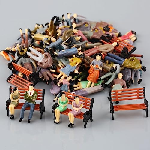 Emiif 50-teiliges Personenfiguren-Set sitzend und stehend, zarte handbemalte Menschen, Modellbahn, Park, Straße, Menschen, Figuren für Miniatur-Szenen, 1571368784, Wie Abgebildet Emiif 50-teiliges Personenfiguren-Set sitzend und stehend, zarte handbemalte Menschen, Modellbahn, Park, Straße, Menschen, Figuren für Miniatur-Szenen, 1571368784, Wie Abgebildet von Emiif