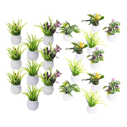Miniatur-Bonsai-Pflanzen für Puppenhäuser, perfektes dekoratives Zubehör für Haus und Garten, 20 Stück Miniatur-Bonsai-Pflanzen für Puppenhäuser, perfektes dekoratives Zubehör für Haus und Garten, 20 Stück von Emiif